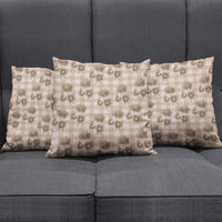 Brown Palaka Hawaii Pillow Cover Hawaiian Lehua Blossoms