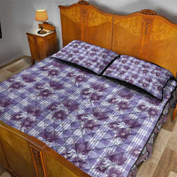 Purple Palaka Hawaii Quilt Bed Set Hawaiian Lehua Blossoms