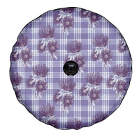 Purple Palaka Hawaii Spare Tire Cover Hawaiian Lehua Blossoms