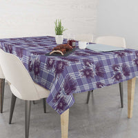 Purple Palaka Hawaii Tablecloth Hawaiian Lehua Blossoms