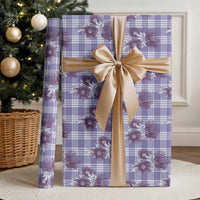 Purple Palaka Hawaii Wrapping Paper Hawaiian Lehua Blossoms