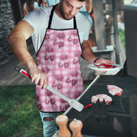 Pink Palaka Hawaii Apron Hawaiian Lehua Blossoms
