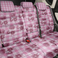 Pink Palaka Hawaii Back Car Seat Cover Hawaiian Lehua Blossoms