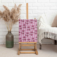 Pink Palaka Hawaii Canvas Wall Art Hawaiian Lehua Blossoms