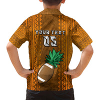 Custom Hawaii Honolulu Football Bowl Family Matching Off Shoulder Short Dress and Hawaiian Shirt Simple Style LT05 - Polynesian Pride