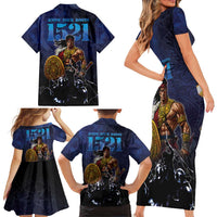 Philippines The First Hero Family Matching Short Sleeve Bodycon Dress and Hawaiian Shirt Lapu Lapu Know Your Roots