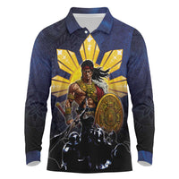 Philippines The First Hero Long Sleeve Polo Shirt Lapu Lapu Know Your Roots