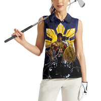 Philippines The First Hero Women Sleeveless Polo Shirt Lapu Lapu Know Your Roots