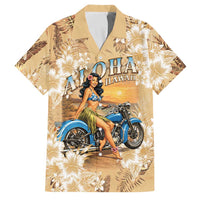 Aloha Hawaii Biker Family Matching Off Shoulder Maxi Dress and Hawaiian Shirt Ride To Paradise