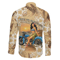 Aloha Hawaii Biker Family Matching Short Sleeve Bodycon Dress and Hawaiian Shirt Ride To Paradise LT05 - Polynesian Pride