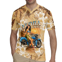 Aloha Hawaii Biker Rugby Jersey Ride To Paradise