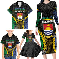Personalised South Sea Islanders And Gilbert Islands Family Matching Long Sleeve Bodycon Dress and Hawaiian Shirt Kanakas Polynesian Pattern LT05 - Polynesian Pride