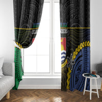 South Sea Islanders And Gilbert Islands Window Curtain Kanakas Polynesian Pattern