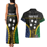 Personalised South Sea Islanders And New Caledonia Couples Matching Tank Maxi Dress and Hawaiian Shirt Kanakas Polynesian Pattern LT05 - Polynesian Pride
