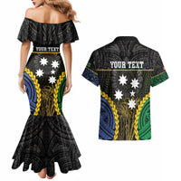 Personalised South Sea Islanders And New Ireland Couples Matching Mermaid Dress and Hawaiian Shirt Kanakas Polynesian Pattern LT05 - Polynesian Pride