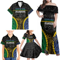 Personalised South Sea Islanders And New Ireland Family Matching Off Shoulder Maxi Dress and Hawaiian Shirt Kanakas Polynesian Pattern LT05 - Polynesian Pride