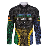 Personalised South Sea Islanders And New Ireland Family Matching Tank Maxi Dress and Hawaiian Shirt Kanakas Polynesian Pattern