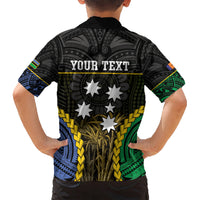 Personalised South Sea Islanders And New Ireland Kid Hawaiian Shirt Kanakas Polynesian Pattern