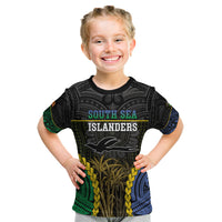 Personalised South Sea Islanders And New Ireland Kid T Shirt Kanakas Polynesian Pattern