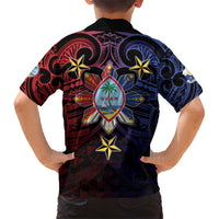 Philippines Guam Family Matching Short Sleeve Bodycon Dress and Hawaiian Shirt Filipino Sun With Guaman Seal LT05 - Polynesian Pride