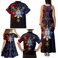 Philippines Guam Family Matching Tank Maxi Dress and Hawaiian Shirt Filipino Sun With Guaman Seal LT05 - Polynesian Pride