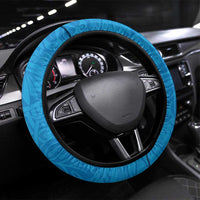 Tuvalu Independence Day Steering Wheel Cover Coat Of Arms With Polynesian Dolphin Tattoo