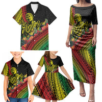 Retro Hawaiian Singer Family Matching Puletasi and Hawaiian Shirt Polynesian Style Tropical Flowers LT05 - Polynesian Pride