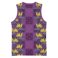 Hawaii Waikiki King Basketball Jersey Purple Quilt With Pua Manu LT05 - Polynesian Pride