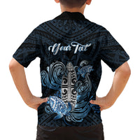 Personalised Polynesia Go Surfing Family Matching Summer Maxi Dress and Hawaiian Shirt The Pacific Wave Of Water LT05 - Polynesian Pride