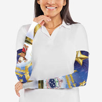 Samoa Christmas Arm Sleeves Snow Globe With Samoan Santa - Polynesian Pride