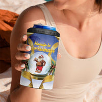 Samoa Christmas 4 in 1 Can Cooler Tumbler Snow Globe With Samoan Santa - Polynesian Pride