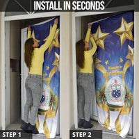 Samoa Christmas Door Cover Snow Globe With Samoan Santa - Polynesian Pride