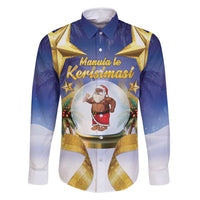 Samoa Christmas Family Matching Long Sleeve Bodycon Dress and Hawaiian Shirt Snow Globe With Samoan Santa - Polynesian Pride