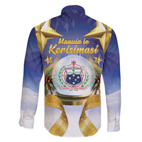 Samoa Christmas Family Matching Puletasi and Hawaiian Shirt Snow Globe With Samoan Santa - Polynesian Pride