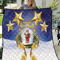 Samoa Christmas Quilt Snow Globe With Samoan Santa - Polynesian Pride