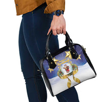 Samoa Christmas Shoulder Handbag Snow Globe With Samoan Santa - Polynesian Pride