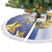 Samoa Christmas Tree Skirt Snow Globe With Samoan Santa - Polynesian Pride