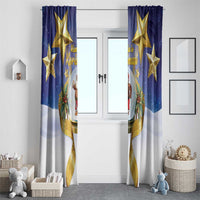 Samoa Christmas Window Curtain Snow Globe With Samoan Santa - Polynesian Pride