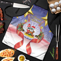 American Samoa Christmas Apron Seashell Santa Beach Vibes - Polynesian Pride