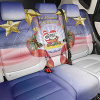 American Samoa Christmas Back Car Seat Cover Seashell Santa Beach Vibes - Polynesian Pride