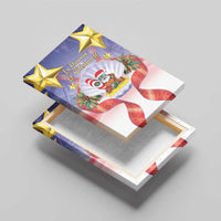 American Samoa Christmas Canvas Wall Art Seashell Santa Beach Vibes - Polynesian Pride