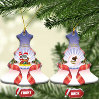 American Samoa Christmas Ceramic Ornament Seashell Santa Beach Vibes - Polynesian Pride