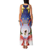 American Samoa Christmas Family Matching Tank Maxi Dress and Hawaiian Shirt Seashell Santa Beach Vibes - Polynesian Pride