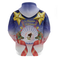 American Samoa Christmas Hoodie Seashell Santa Beach Vibes - Polynesian Pride
