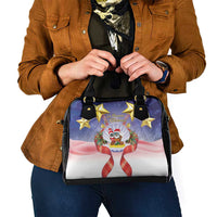 American Samoa Christmas Shoulder Handbag Seashell Santa Beach Vibes - Polynesian Pride