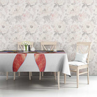 American Samoa Christmas Tablecloth Seashell Santa Beach Vibes - Polynesian Pride