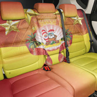 French Polynesia Christmas Back Car Seat Cover Seashell Santa Beach Vibes - Polynesian Pride