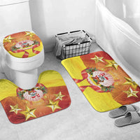 French Polynesia Christmas Bathroom Set Seashell Santa Beach Vibes - Polynesian Pride