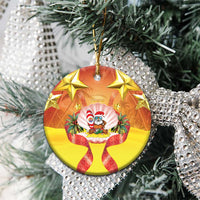 French Polynesia Christmas Ceramic Ornament Seashell Santa Beach Vibes - Polynesian Pride