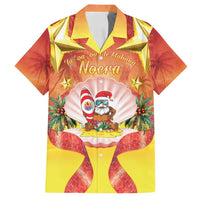 French Polynesia Christmas Family Matching Puletasi and Hawaiian Shirt Seashell Santa Beach Vibes - Polynesian Pride